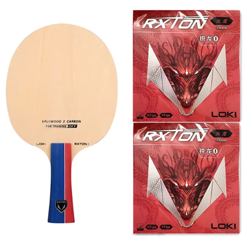 LOKI RXTON Assembled Table Tennis Racket, Complete Ping Pong Paddle with 2 Pieces Original KOKUTAKU Rubber for Training