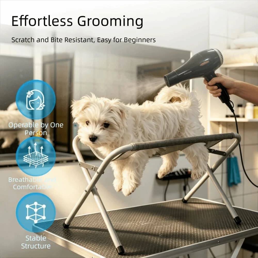 Anti-Scratch Pet Bathing Rack Secure Anti-Bite Small Dog Grooming Tool Non-slip 8 Hole Pet Grooming Table Puppy Cat