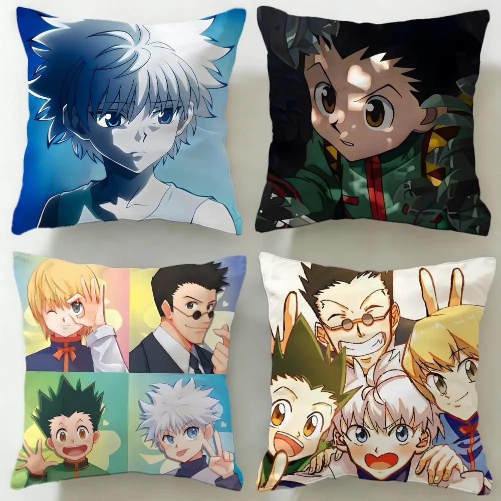 Federa per cuscino classica dell'anime HUNTER HUNTER, morbida e facile da lavare, versatile per divano, letto, viaggi e ufficio