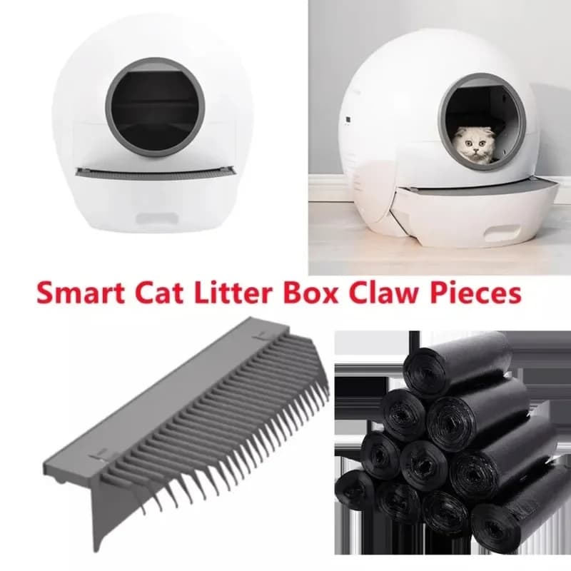 Elspet Lettiera Automatica per Gatti con Pulizia Automatica, Rastrello, Sacchetti per Rifiuti, Accessori per Toilette Gatto, Paletta per Lettiera, Arenero Gato Grande 2023