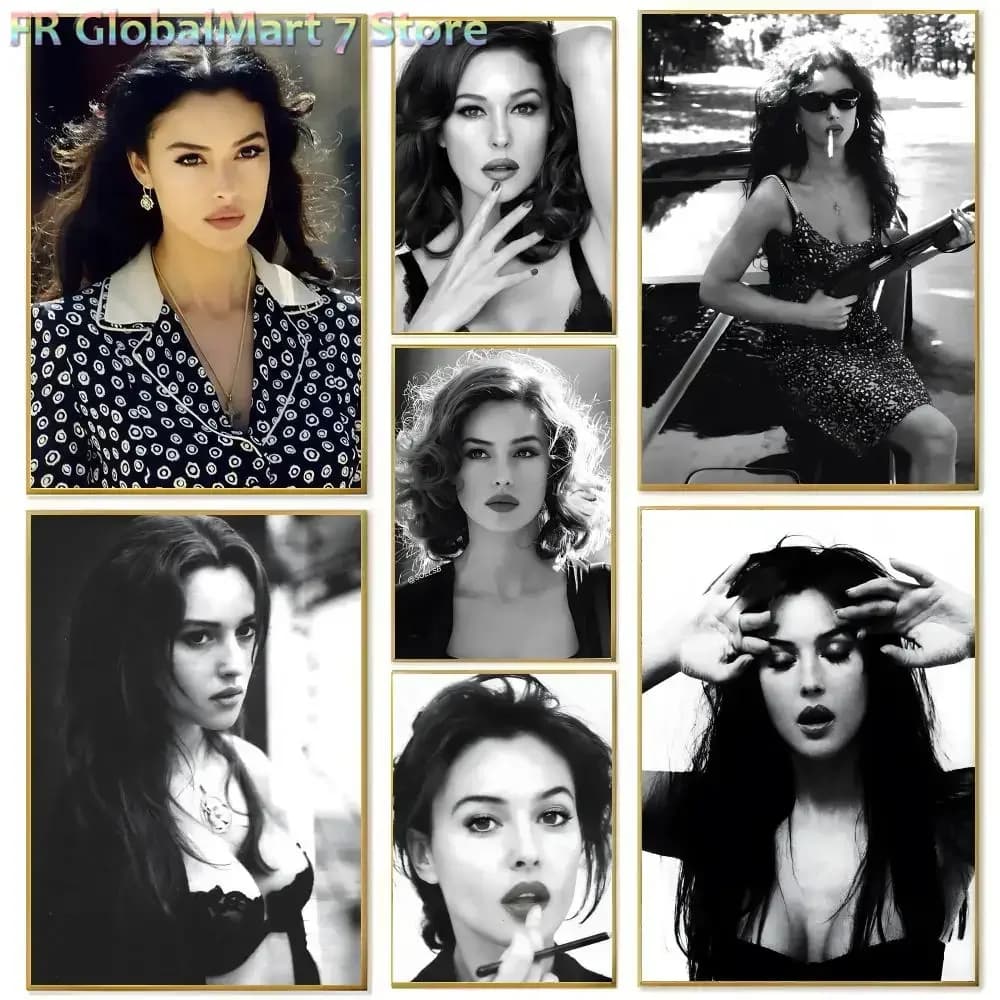 Round/Square Diamond Painting Actor M-Monica B-Bellucci Poster Wall Art Print Art Suitable for Living Room Bedroom Bar Parlor