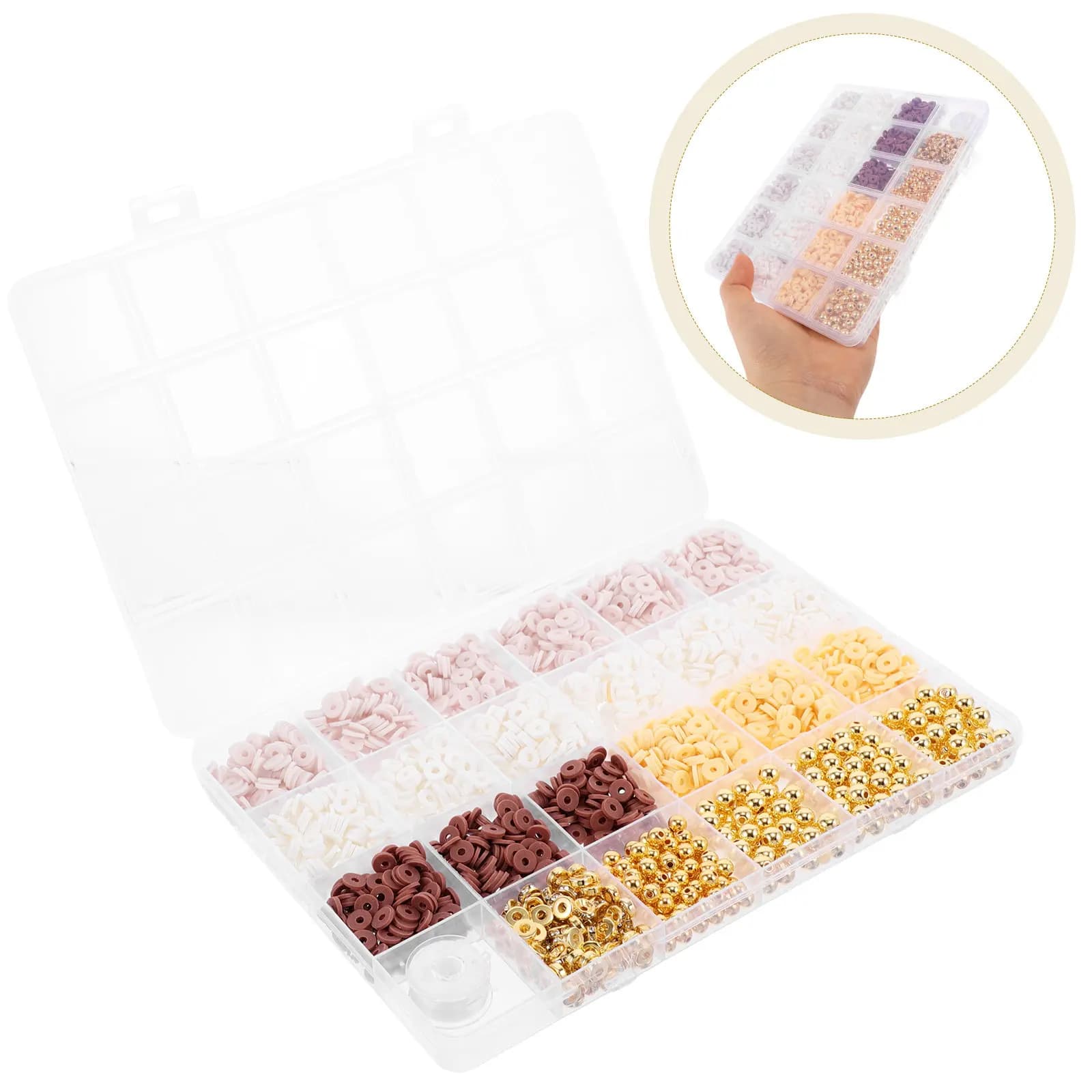 Polymer Clay Bead Bracelet Making Kit DIY Jewelry Crafting Set for Girls Women with Vibrant Shapes Colors Stackable Aesthetic