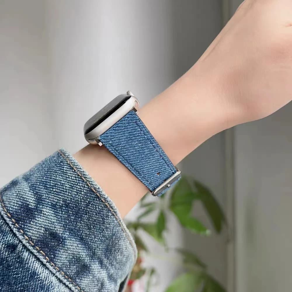 cloth Leather loop For Apple Watch band women Series Ultra 10/9/8/7/6/5/4/3/2/1 SE 38mm 40mm 41mm 42mm 44mm 45mm 46mm 49mm Strap