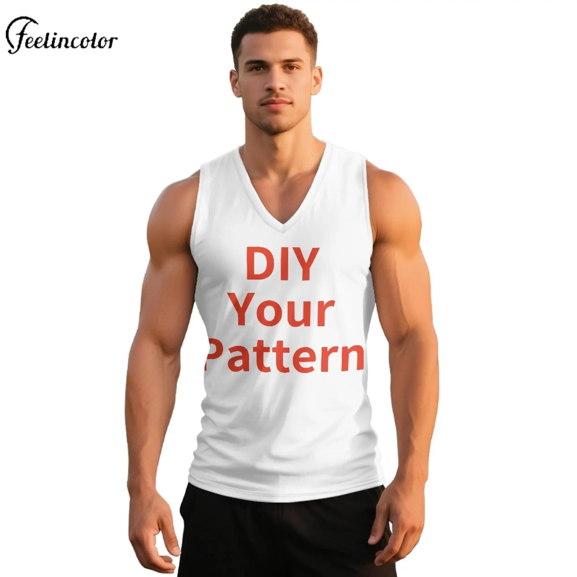 Make Your Sleeveless Shirt With Pattern Customize Your Logo or Model Canotta Customizable Outdoor Sports Clothing