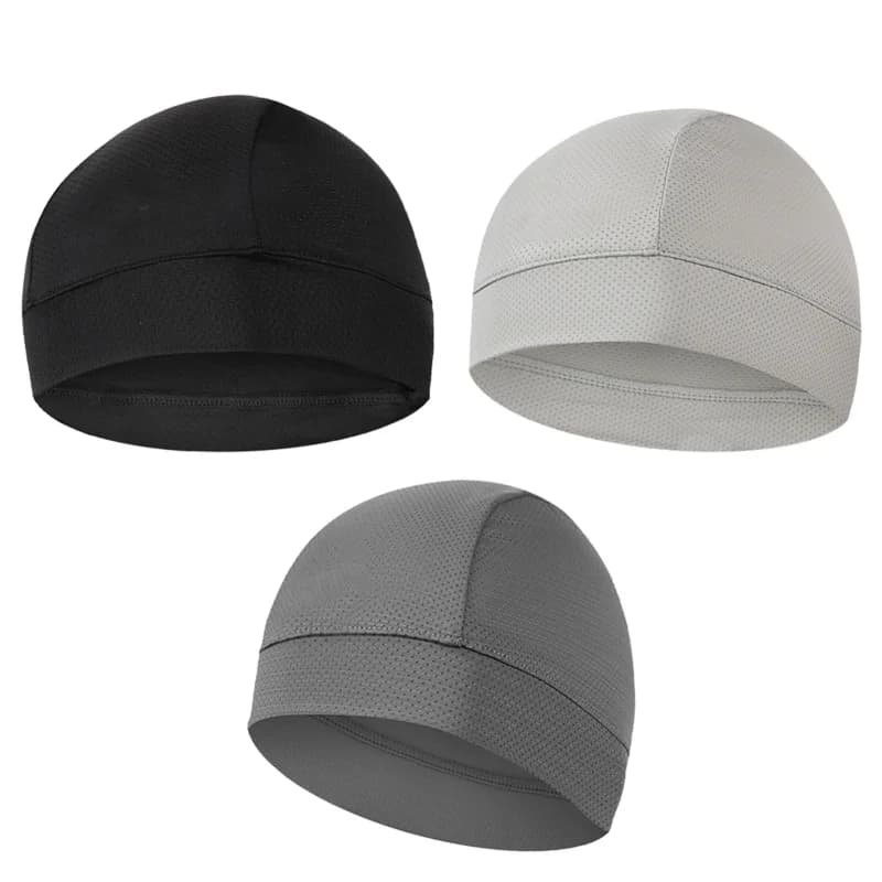 Summer Quick Dry Breathable Mesh Beanie Skull Cap Sport Running Absorb Sweat Cap Cycling Under Helmet Liner Moisture Wicking Hat