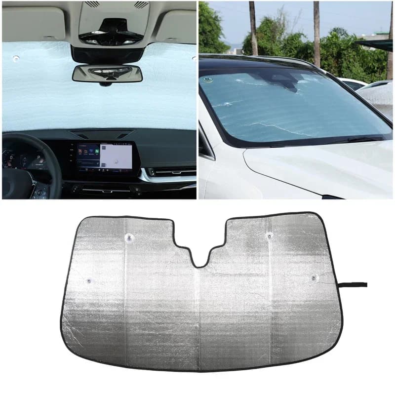 Car Interior Accessories For BMW X1 iX1 U11 2023+ Aluminum Foil Car Front Windshield Foldable Sunshade