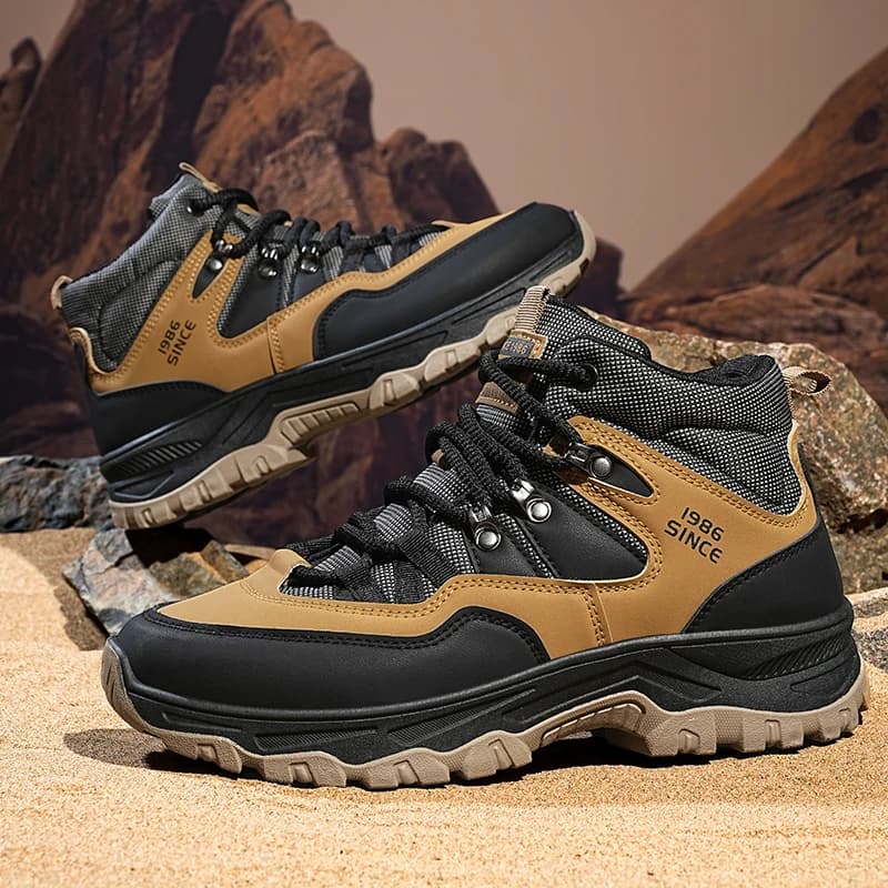 Scarponi da trekking primavera autunno, nuovi stivali casual sportivi da uomo, alla moda, antiscivolo, con suola morbida, comodi, stivali da lavoro, stivali da esterno per giovani