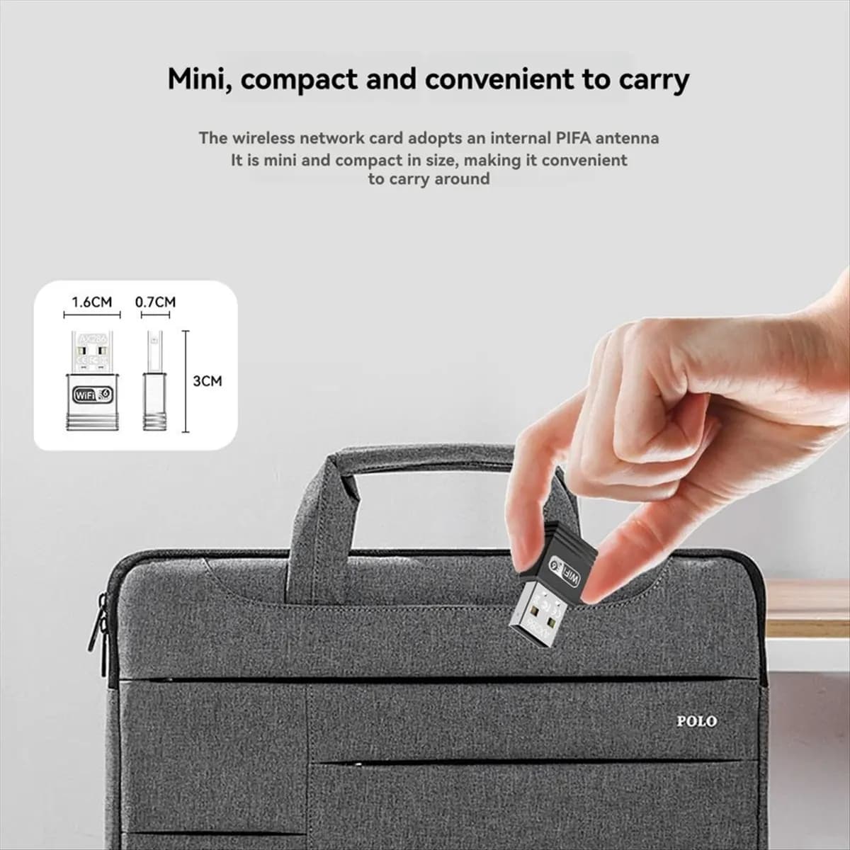 DT677 Mon.USB WiFi 6 Adapter AX286Mbps 2.4G Driver-Free Wireless WiFi6 Receiver -MIMO OFDMA for Win7/8.1/10/11