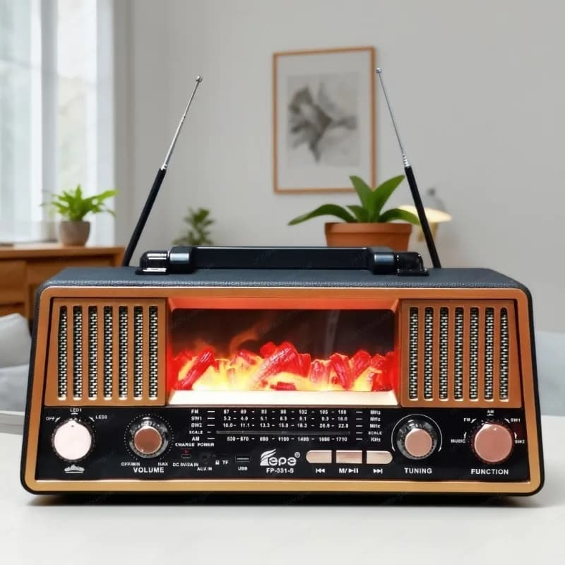 Out of Europe, America, large desktop radio FM medium wave short wave outdoor charging Bluetooth audio card speaker