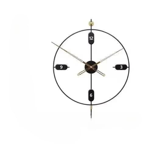 &c 62X50cm Large Metallic Wall Art Clock Customized Home Decor Decoration Watch Living Bedroom Hallway Dropshiping DDP ROHS WEEE