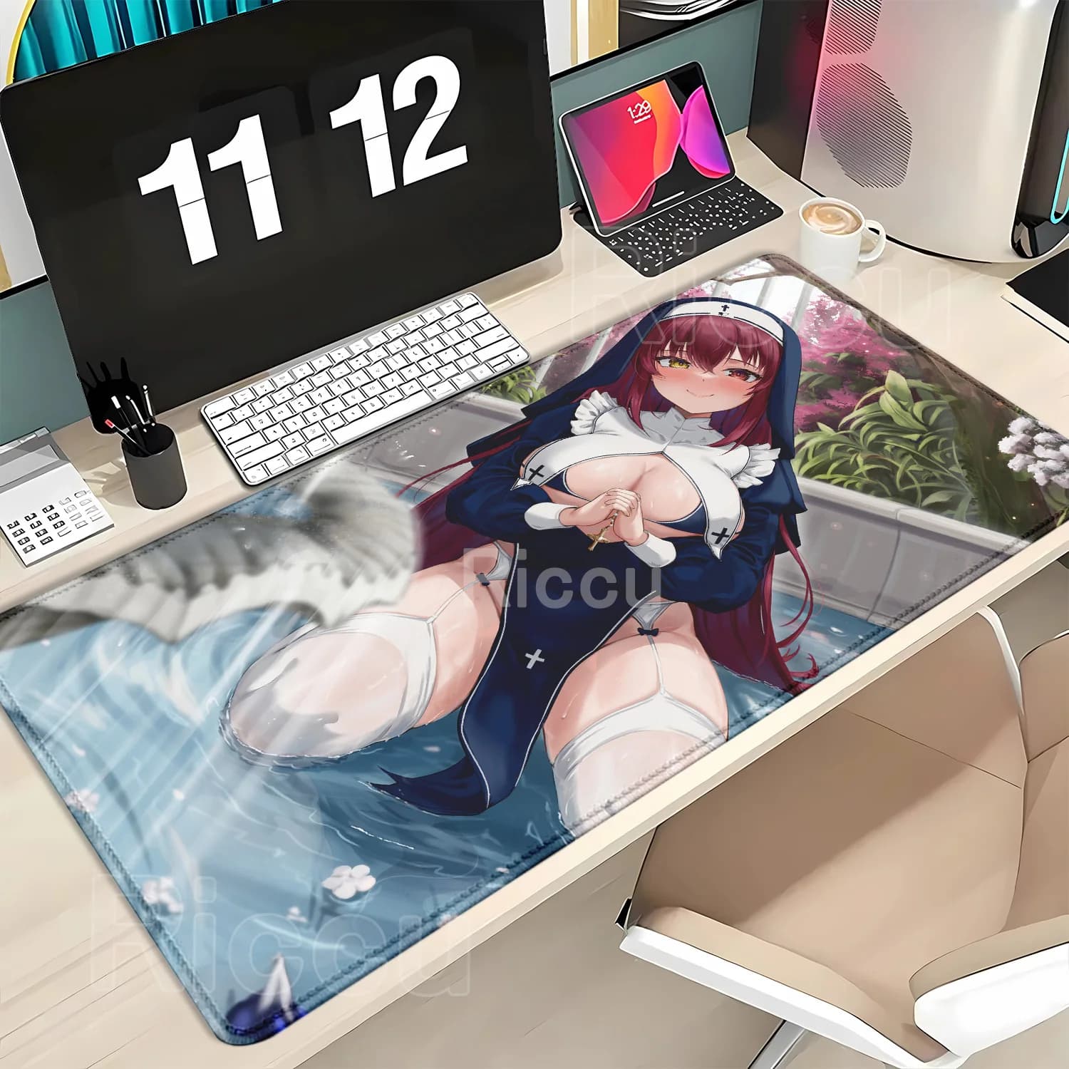 Hololive Houshou Marine Large Mouse Pad Laptop Gaming Keyboard HD printing Desk Mat Gaming Office Anime PC 400x900mm Mousepad