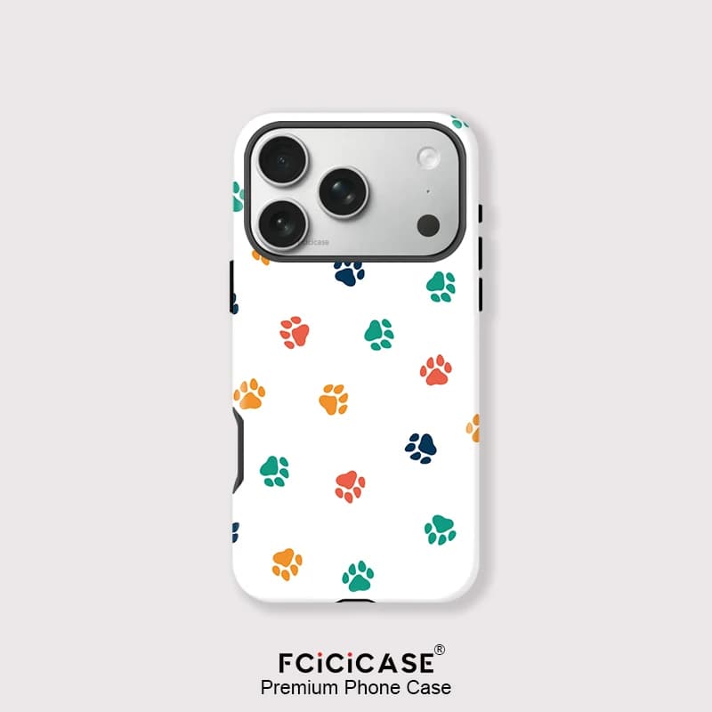 Custodia Magnetica Fcicicase per iPhone 17 Pro Max Air 16 Plus 14 13 12 11 con Ricarica Wireless per Magsafe, Cover Carina con Stampa Zampa
