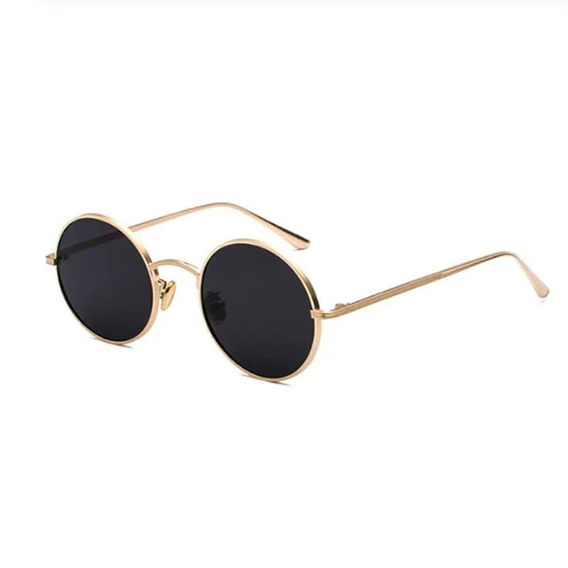 Nuovi Occhiali da Sole Rotondi Classici alla Moda per Uomo e Donna, Occhiali da Sole Vintage per Guida all'Aperto, Design di Lusso con Montatura in Metallo