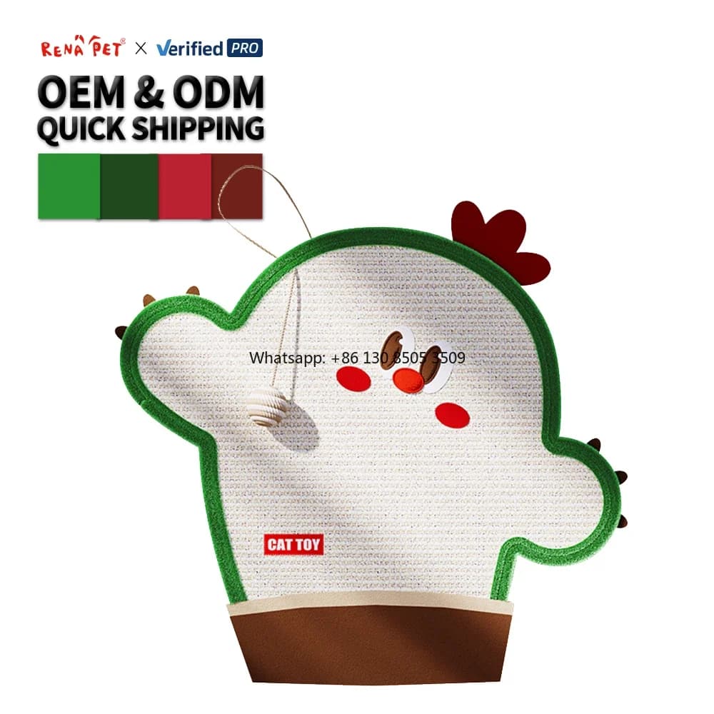 Wholesale Sticker Wall Cactus Tree Design Sisal Cat Scratcher Boards