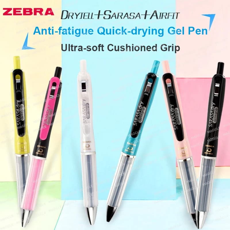 Giappone ZEBRA AirFit Penna a inchiostro gel Ultra-morbida impugnatura imbottita Penne per firma liscia a base d'acqua Dottore Infermiere Insegnante di scuola Regalo 브