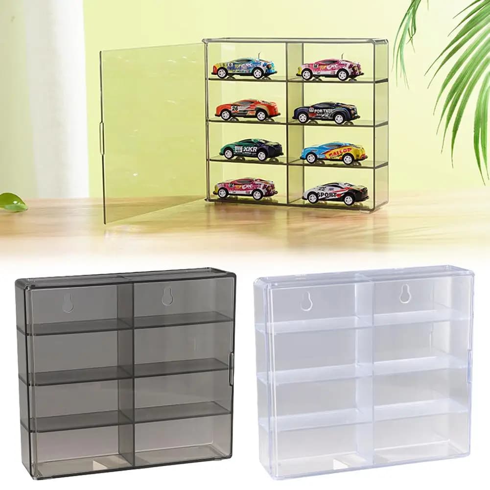 1:64 Acrylic Car Display Box For Hot Wheels Car Model Toy Dustproof Stackable Car Storage Box For Hotwheels