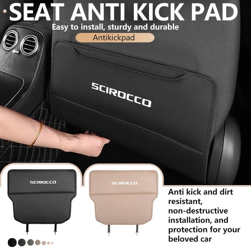 Car Seat Back Anti-kick Pad Waterproof Protector Cover Anti-wear Mat Auto Accessories For Volkswagen Scirocco Golf 4 5 6 7 R GTI