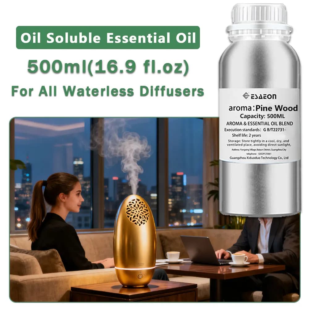 ESAEON Hotel Fragrance Diffuser Essential Oils - For All Waterless Aromatherapy Machines, Pine Wood/Hilton - 500ML (16.9 fl.oz)