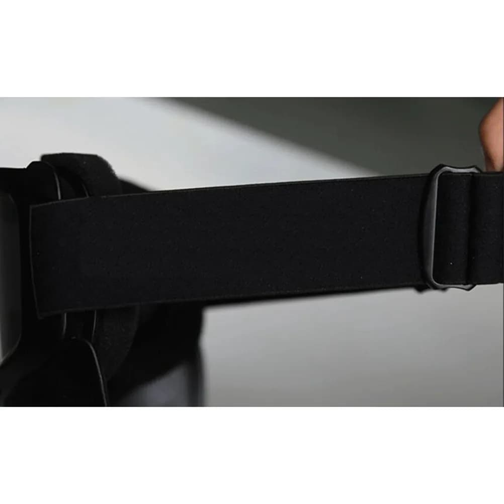 Snow Goggles Retro Style Matte Black Frame Transparent Lens Ski Snowboard Tpu Frame Anti-Impact Uv400 Adjustable Strap