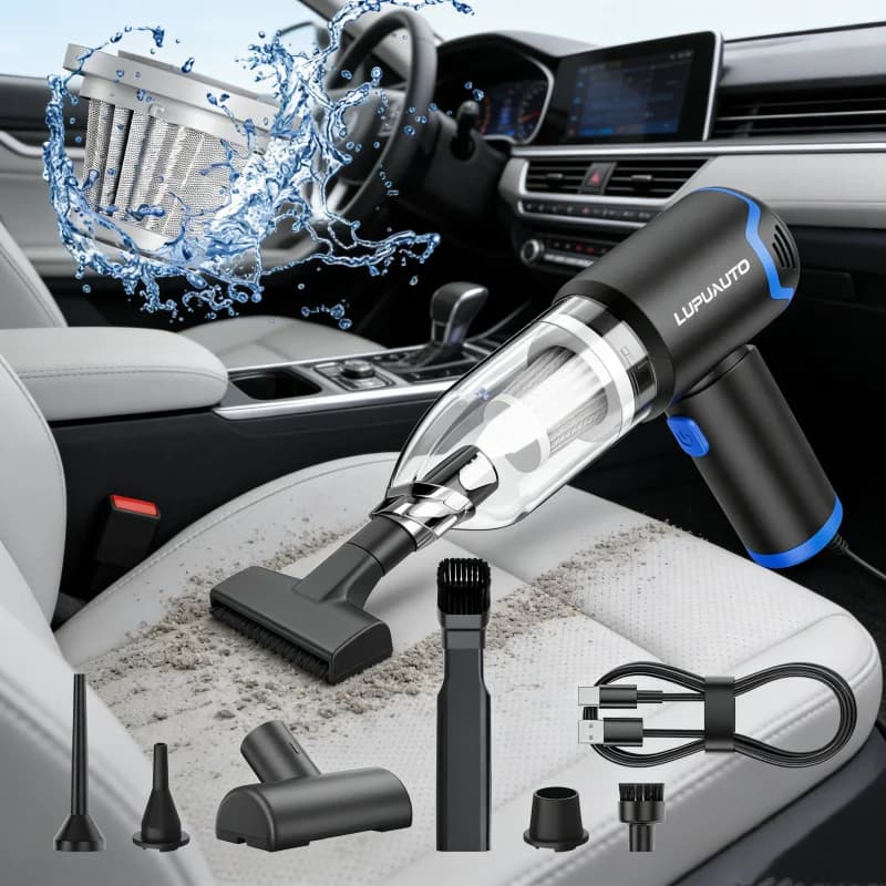 Aspirapolvere Portatile Senza Fili per Auto 12000PA, Aspirapolvere Wireless a Doppio Uso per Casa e Auto, Potente Aspirapolvere ad Alta Potenza