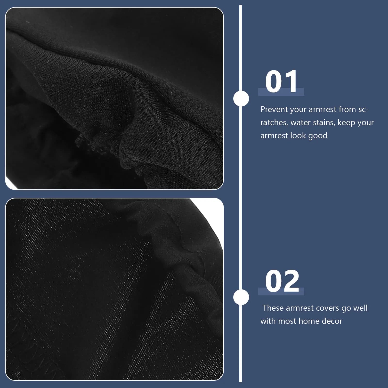 1Pair Flexible Stretchable Armrest Covers for Chairs Office Gaming Computer Armchairs Soft Breathable Arm Rest Sleeve Slipcovers