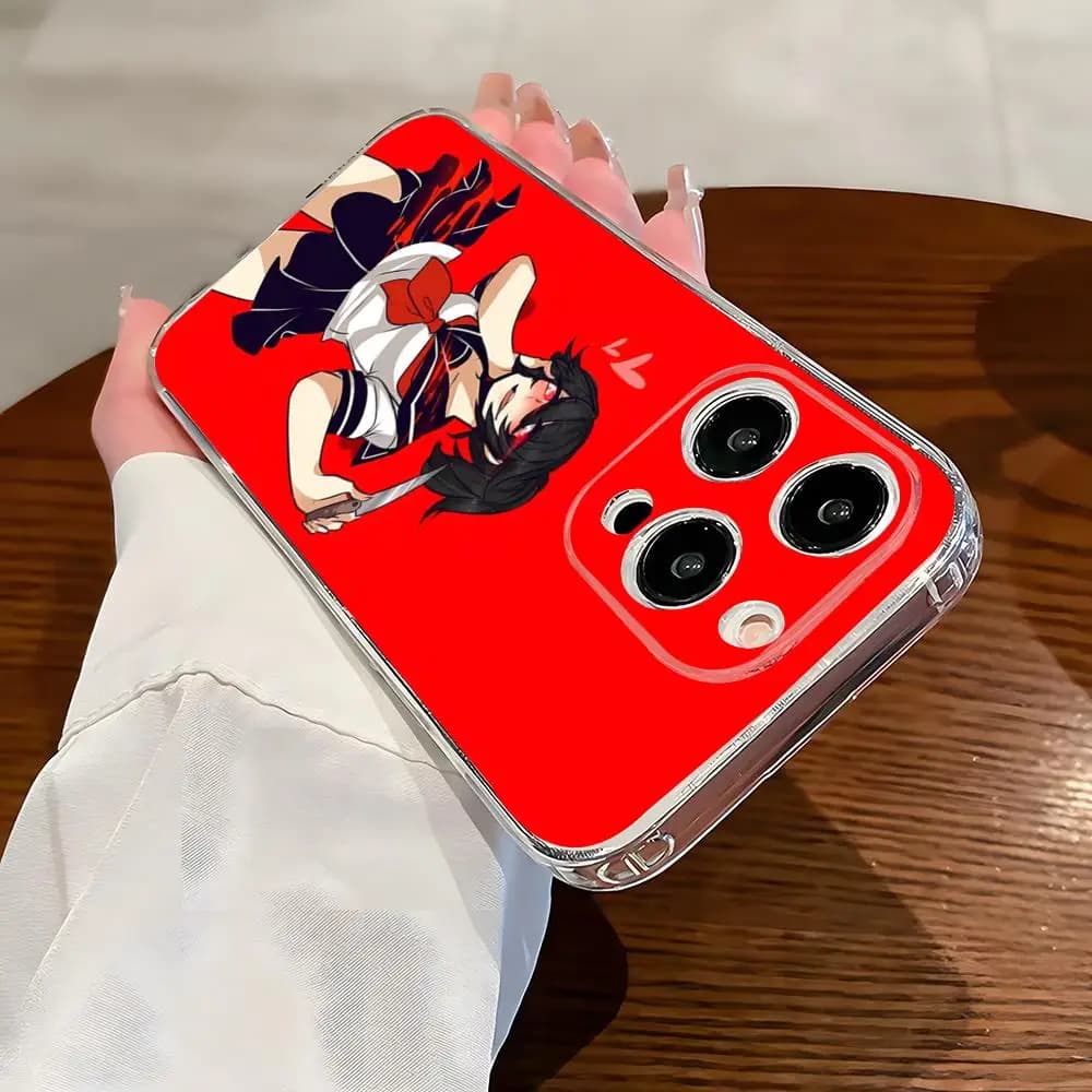 Anime Y-Yandere Simulator Phone Case For IPhone 17 Air 16 E 15 14 13 12 Mini 11 Pro Max Anti Transparent Drop Cover