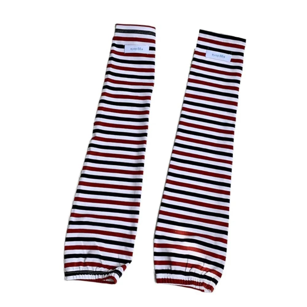 Sun Protection Arm Protection Striped Ice Sleeves Elastic Loose Sunscreen Sleeve Anti-UV Thin Summer Cycling Sleeves Outdoor