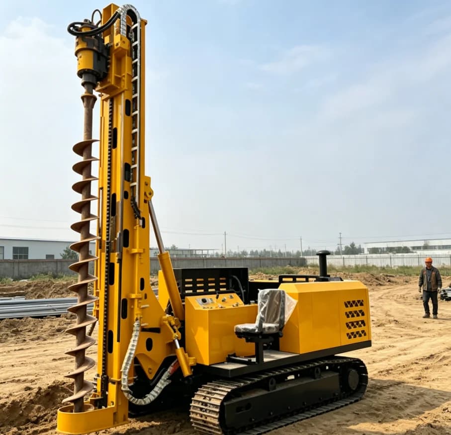 Rotary Crawler Post Driver Custom High Stability Photovoltaic Foundation Equipment