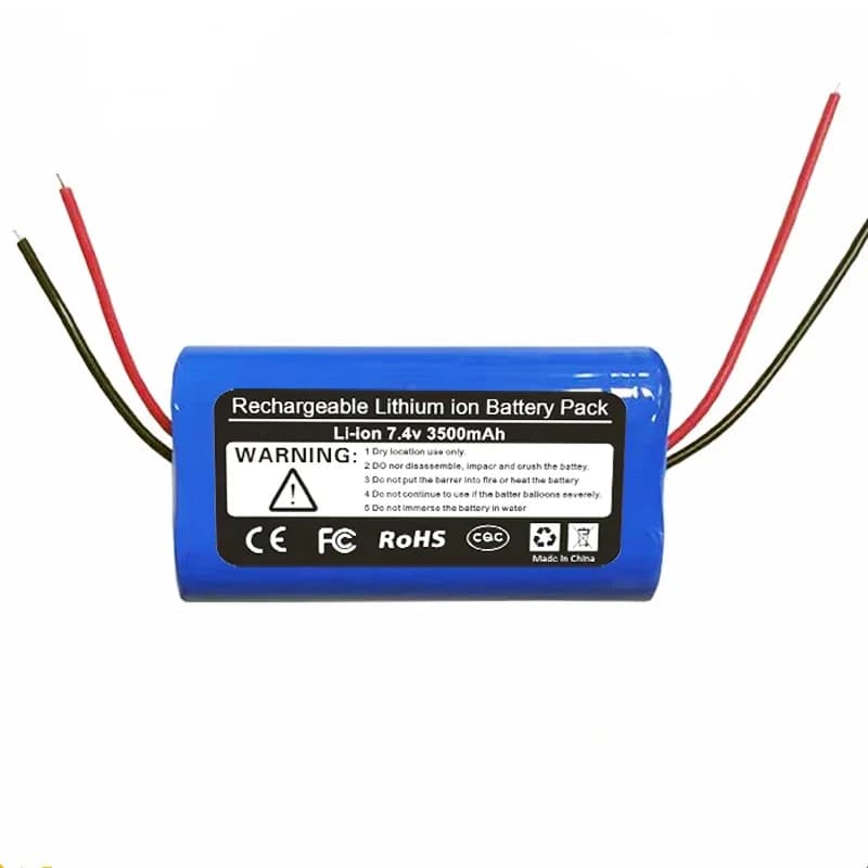 Aspirapolvere da auto da 7,4 V 3500 mAh che carica la batteria al litio con uscita a 4 fili con piastra protettiva