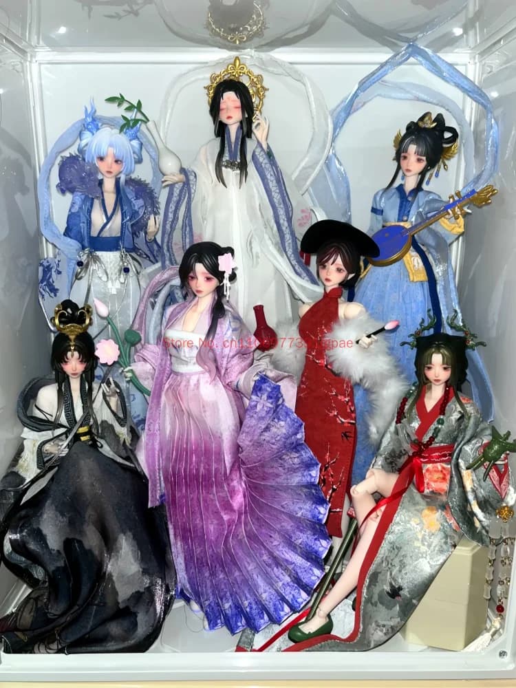 New Product Trembling And Instant Wind Moon Series 1/6 Bjd Blind Box Caixa Caja Anime Figurer Dolls Desktop Ornament Toys Gift