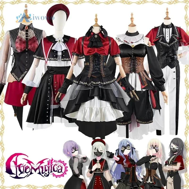 Anime BanG Sogno! Ave Mujica Costume Cosplay Togawa Sakiko Abito per donne Ragazze Completo per Halloween Party Gioco di ruolo Panno