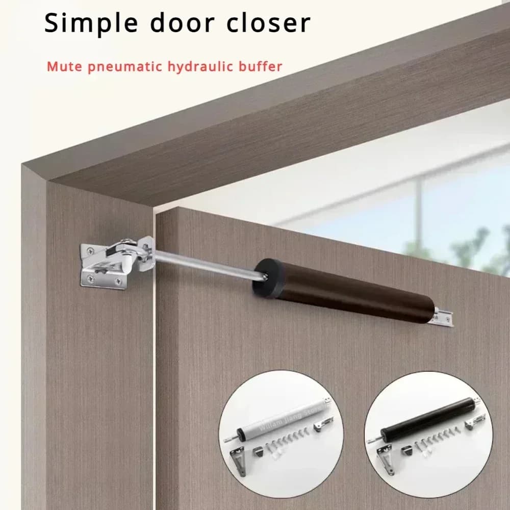 Decorazione domestica Posizionamento interno Chiudiporta automatico Regolazione a 90 gradi Chiusura a serratura. Stop Buffer Assistente