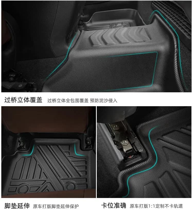 3D TPE Car Mats for Mitsubishi Outlander ASX 2016-2024 LHD Car Cover Mats