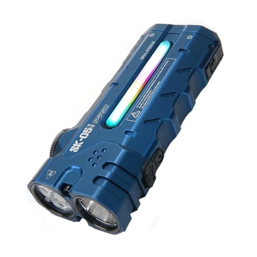 Powerful 4360LMS flat LED torch with Power Bank 8000mAh, side torch combined spotlight for search -Nitecore