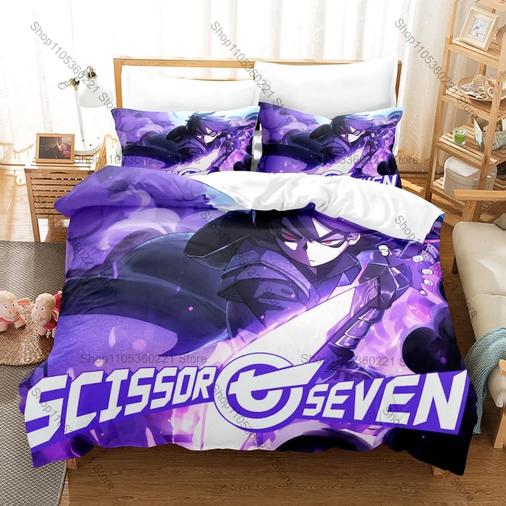 Personality Popular Anime Scissor Seven Theme Bedding Set New Comfortable Duvet Cover Pillowcase Decor Home Textile Gift