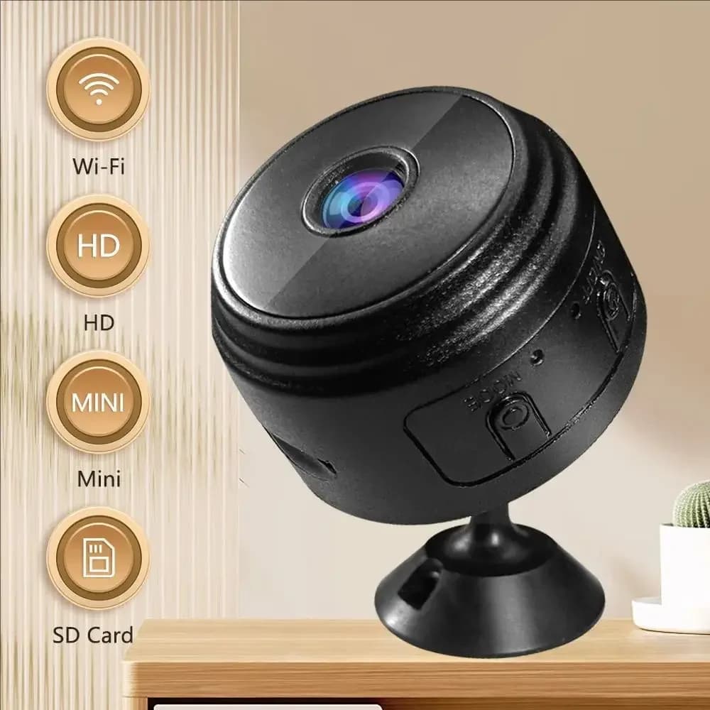 Telecamera Mini A9 1080P HD Wifi, Videocamera di Sorveglianza con Sensore, Videocamera Web, Telecamera di Sicurezza Wireless Intelligente per Casa