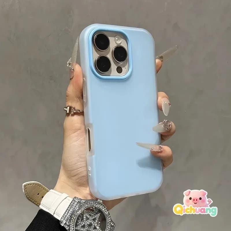Per iPhone 17 Pro Max Air 15 14 Plus 13 12 11 Pro Max Custodia per telefono 2 in 1 Cover antiurto smerigliata a doppio strato in tinta unita