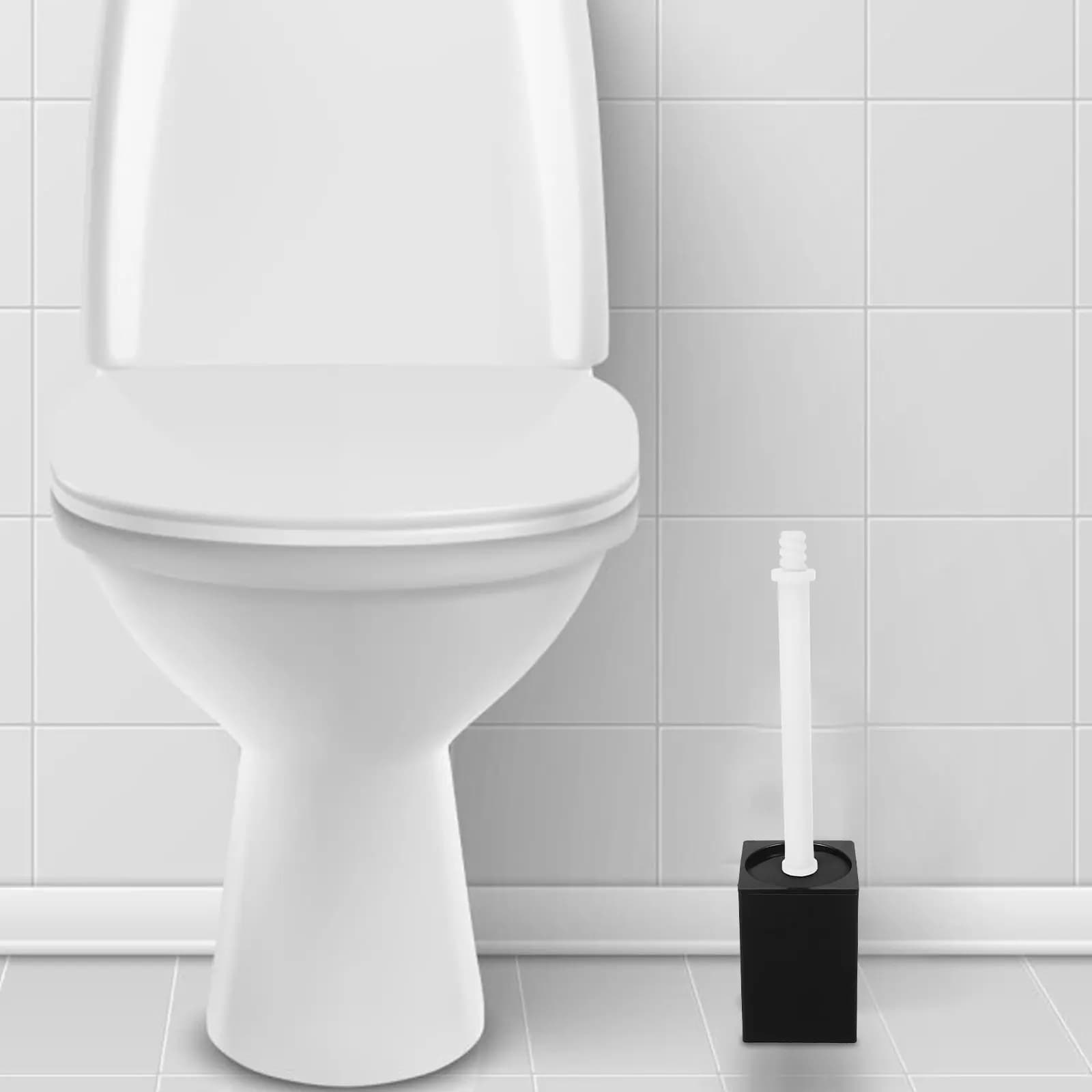2 Pezzi Accessori per Spazzola WC, Manico di Ricambio Filettato Premium Robusto per Testa Spazzola WC, Strumento Efficiente per la Pulizia del WC