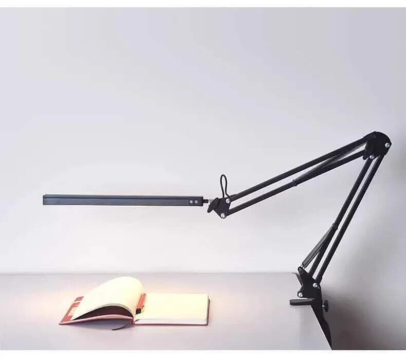 Metal Architect LED Desk Lamp Clip On Design Long Swing Arm 3 Lighting Modes USB Powered Eye Protection Light For Reading Beauty
