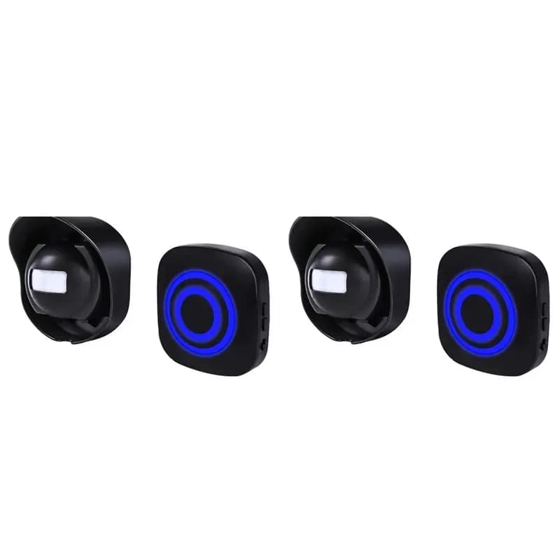 A52T 2X Campanello per Porta d'Ingresso con Sensore di Movimento Wireless, Allarme e Avviso, AC110-240V (B) Spina EU