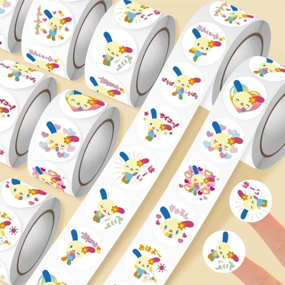 500 Pezzi Adesivi Kawaii U-Sa-Ha-Na, Creativi per Studenti, Decorazione Fai-da-Te per Quaderni, Nastro Decorativo, Regalo Premio per Ragazze