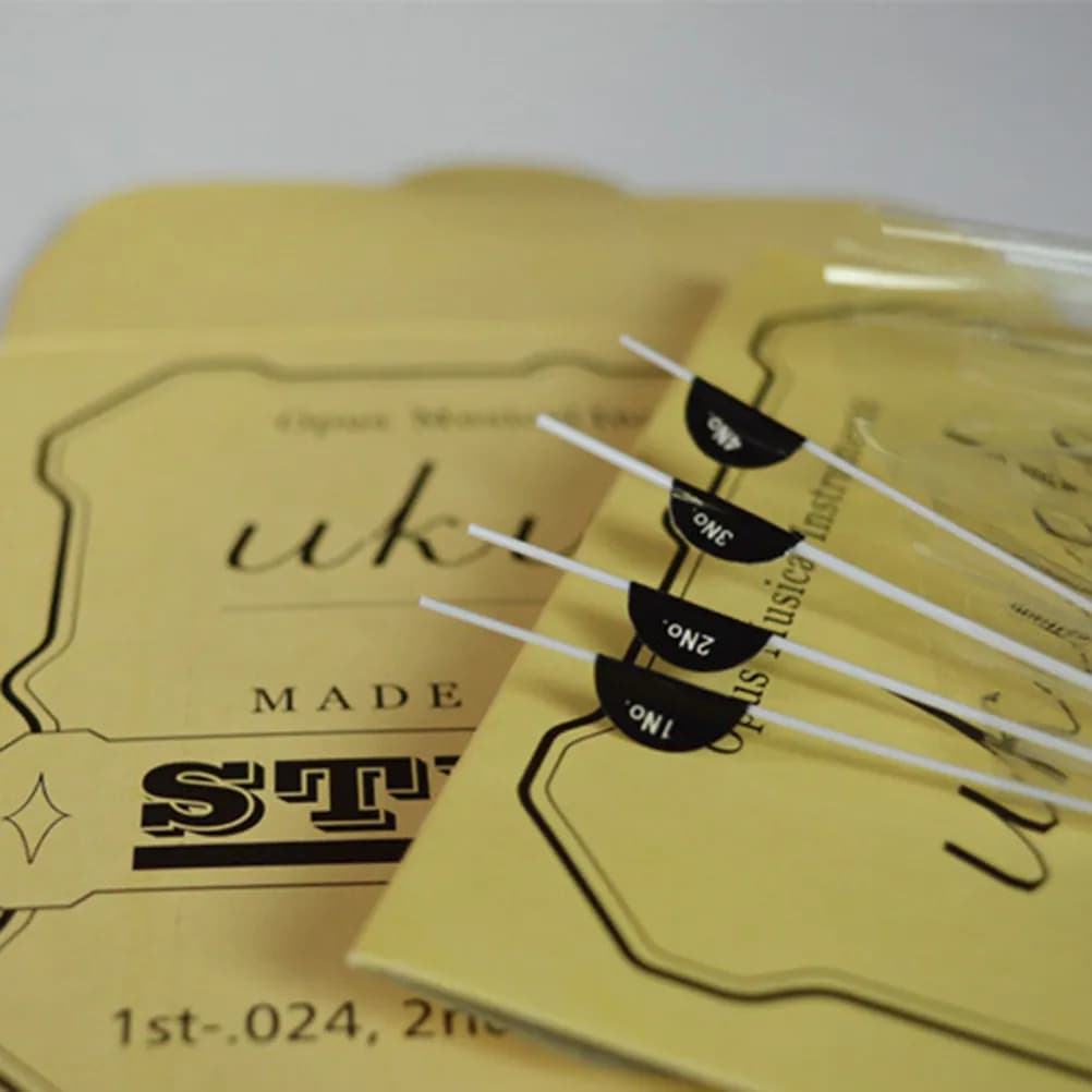 Set completo di 5 corde per ukulele da 21, 23, 26 pollici, rivestite in nichel, suono chiaro, ricambio per ukulele di tutte le dimensioni