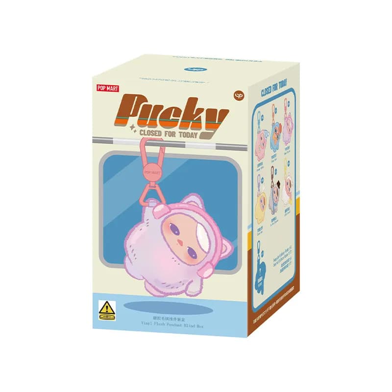 POP MART PUCKY Closed For Today Series Vinyl Plush Pendant Blind Box Toys Guess Bag Mystery Box Doll Anime Figure Ornament