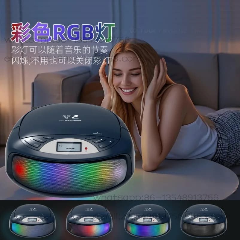 CD player, radio, bluetooth all-in-one machine, portable speaker, portable cd disc playback, machine stereo