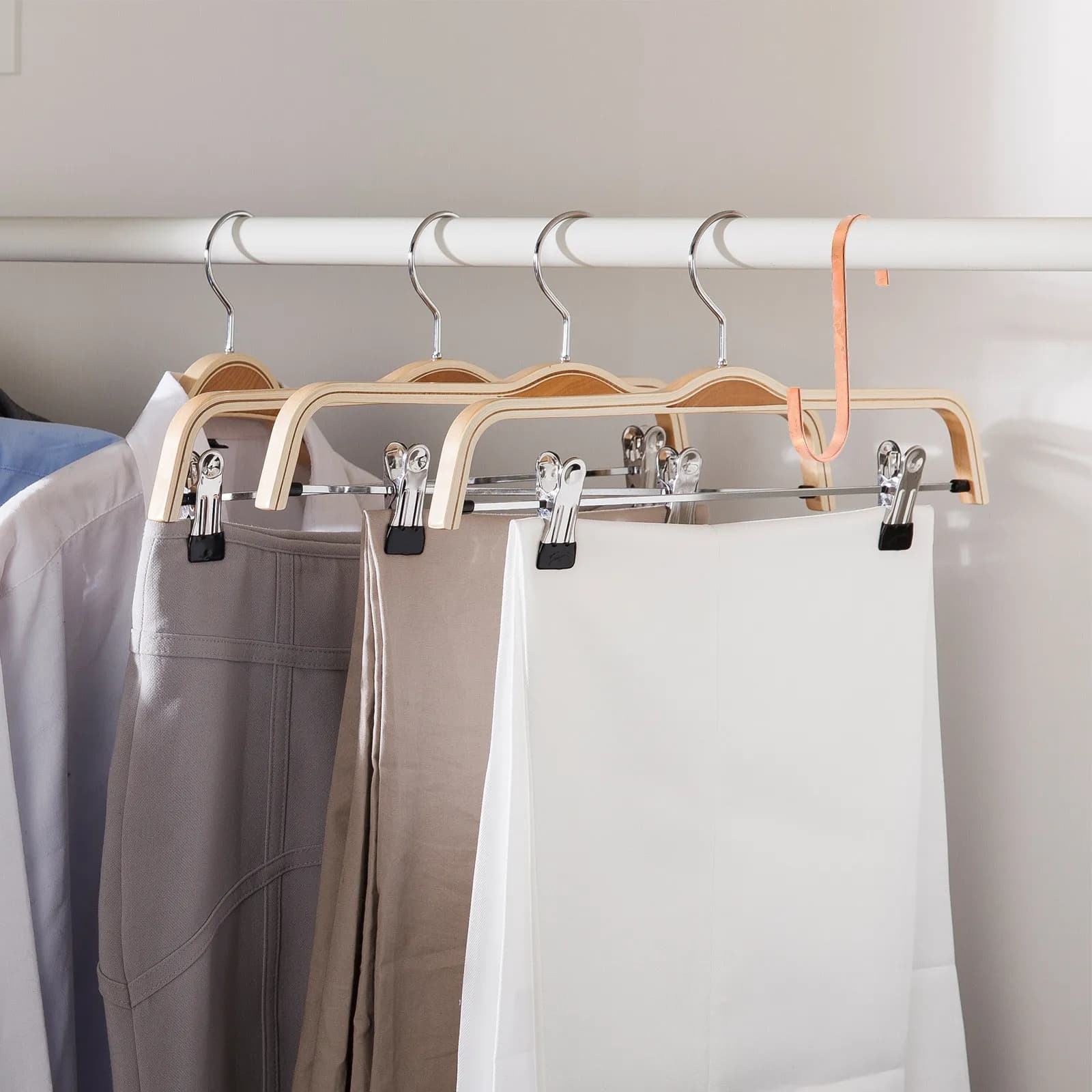 6 Pcs Metal Hook Decorative Hooks for Hanging Clothes Hangers Garment Display Flat