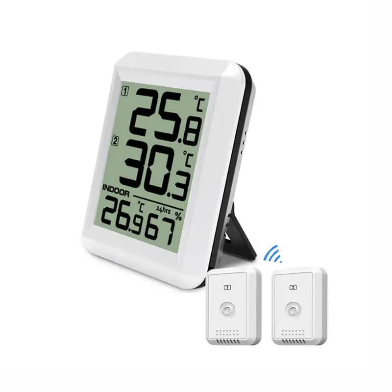Wireless Digital Hygrometer Thermometer 2025 - Freezer Temperature Monitor for Indoor/Outdoor Refrigerator LCD Display with 433 MHz 100 m Flow