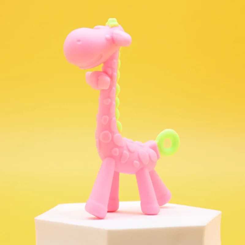 1/50 pezzi giocattoli in silicone bambino giraffa in silicone massaggiagengive bambini cartone animato morso gomma bambino dentizione bastone giocattoli madre
