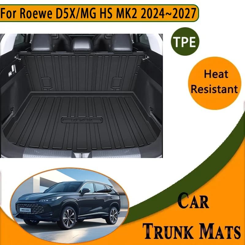 Tappetini per bagagliaio posteriore per Roewe D5X MG HS MK2 2024 ~ 2027 Cuscinetti impermeabili Cuscinetti di stoccaggio Cargo Liner BacK Coprisedili Accessori auto