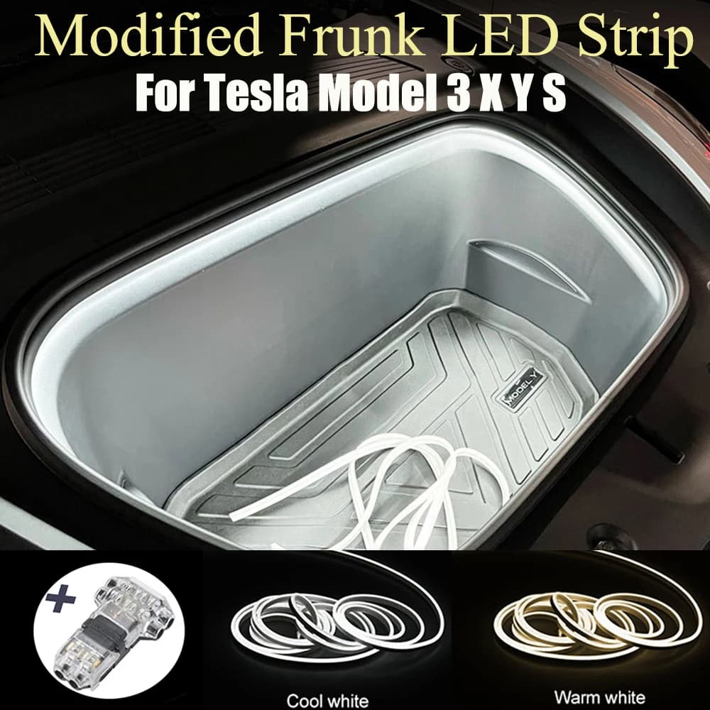 Trunk Brighten LED Strip illuminazione modificata per Tesla Model 3 Y S X 5M barra luminosa per interni a Led in Silicone flessibile impermeabile