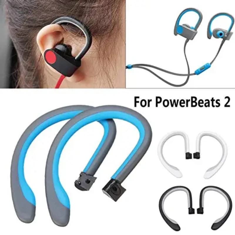 2 pezzi ganci per l'orecchio per Pb2 2.0 parte di ricambio flessibile ganci per l'orecchio punta per auricolari per cuffie intrauricolari con gancio per l'orecchio wireless PowerBeats 2